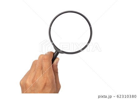 business man hand with magnifying glass isolated on white background business man hand with magnifying glass isolated on white background 62310380