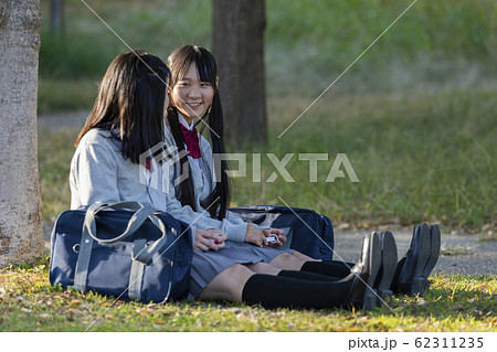 公園で勉強する高校生 公園で勉強する高校生 62311235