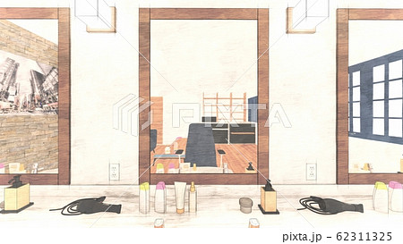 床屋 人なし イラスト67 床屋 人なし イラスト67 62311325