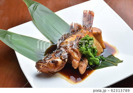 かさごの煮付け 和食の写真素材