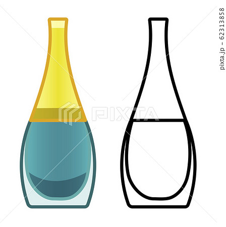 Blue nail polish in colored and line versions 62313858