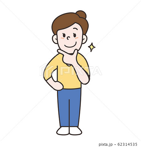 女性 正面 全身 どや顔 62314535