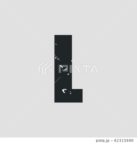 L letter grunge style simple design. Vector eps10 L letter grunge style simple design. Vector eps10 62315690
