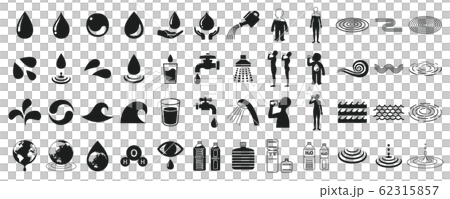 Water icon set 62315857