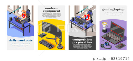 Cybersport Isometric Banner Set 62316714