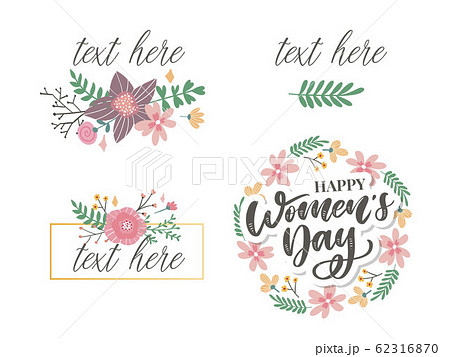 8 march. Happy Woman's Day Vector congratulation 62316870