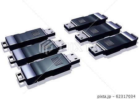 Usbメモリ 3dcg 白バック のイラスト素材