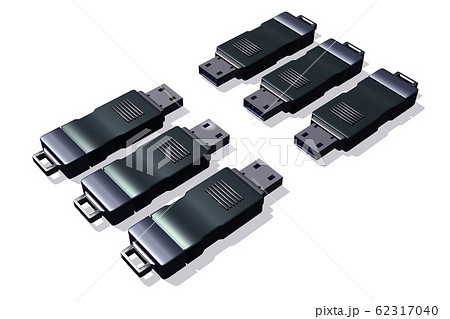 USBメモリ(3DCG：白バック) 62317040