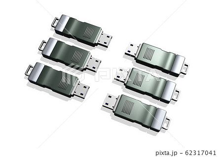 USBメモリ(3DCG:白バック) USBメモリ(3DCG:白バック) 62317041