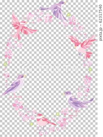 Cherry blossom, bird, frame Cherry blossom, bird, frame 62317540