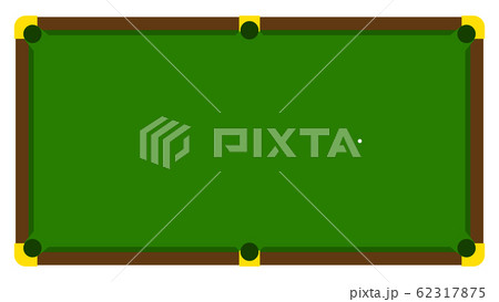 Realistic illustration with pool billiard on green 62317875