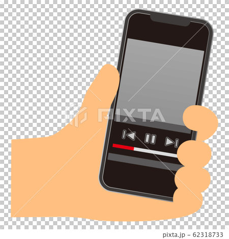 Smartphone video playback screen Smartphone video playback screen 62318733