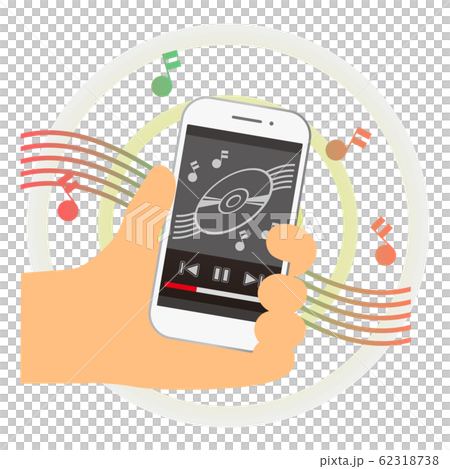 Smartphone music playback screen - Stock Illustration [62318738] - PIXTA