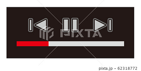 動画再生バーのイラスト素材