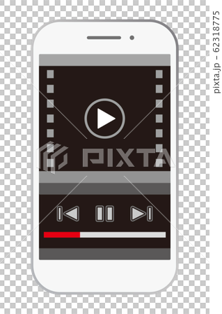 Smartphone video playback screen Smartphone video playback screen 62318775