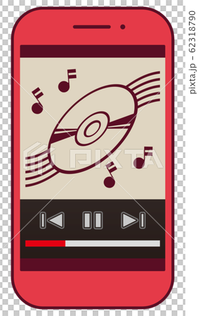 Smartphone music playback screen - Stock Illustration [62318790] - PIXTA