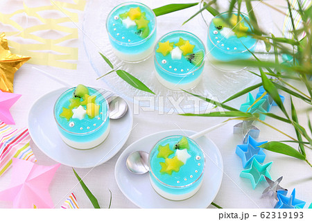 七夕ゼリーと七夕飾り 七夕ゼリーと七夕飾り 62319193