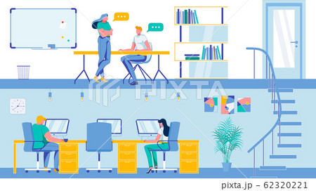 Two Floor Coworking Office Room for Brainstorming. 62320221