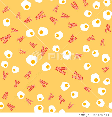 Bacon and agg seamless background. Vector illustration 62320713