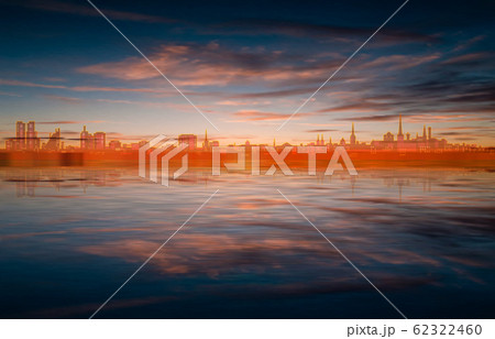 abstract spring background with blue brown sunset abstract spring background with blue brown sunset 62322460