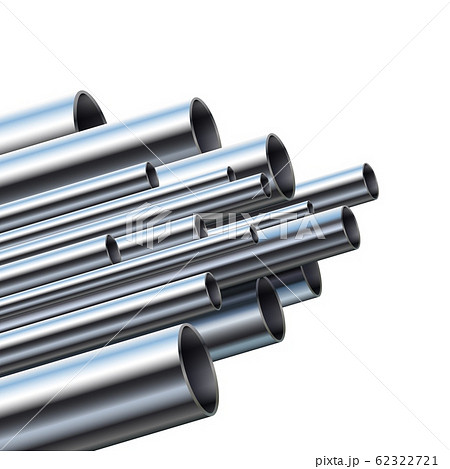Industrial Different Diameter Metal Pipes のイラスト素材 Industrial Different Diameter Metal Pipes のイラスト素材