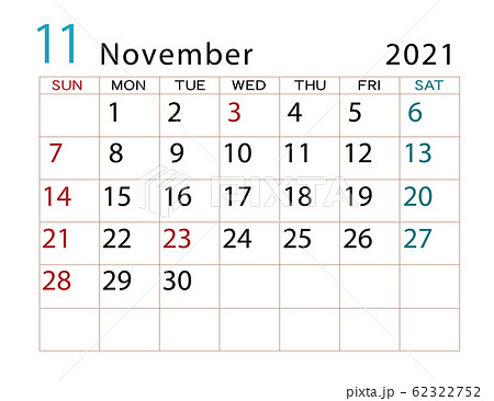 November 21 Calendar Stock Illustration