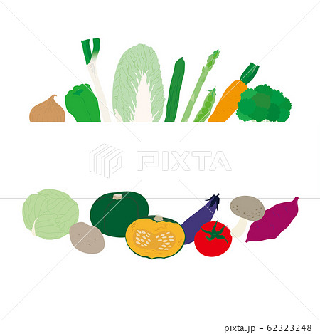 野菜のバナーのイラスト素材