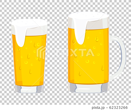 2種類のビールグラスのイラスト素材