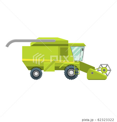 Cartoon Color Agricultural Vehicle on a White . Vector Cartoon Color Agricultural Vehicle on a White . Vector 62323322