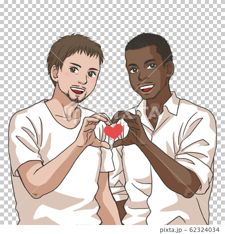 LGBTカップル(アジア男性と黒人男性) LGBTカップル(アジア男性と黒人男性) 62324034