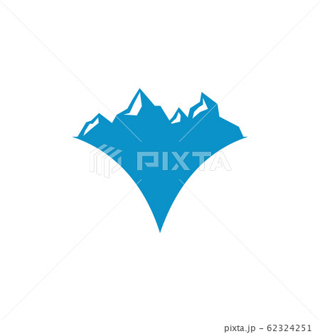 Ice mountain icon design template vector isolated Ice mountain icon design template vector isolated 62324251