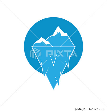Ice mountain icon design template vector isolated 62324252