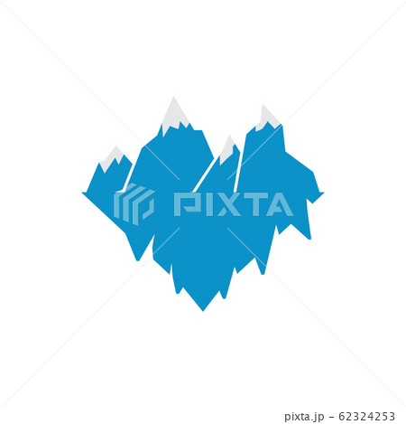 Ice mountain icon design template vector isolated 62324253