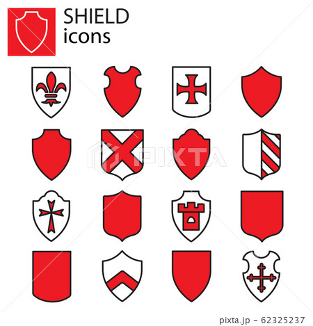 Web icons set - Shields 62325237