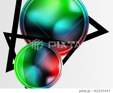 Abstract background - glossy glass bubbles, abstract sphere shapes. Vector Illustration For Wallpaper, Banner, Background, Card, Book Illustration, landing page 62325447