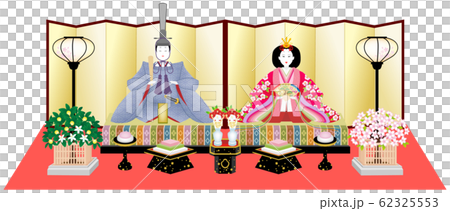 Hina doll chick festival white background 62325553
