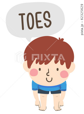 Kid Boy Naming Body Parts Toes Illustration 62325629