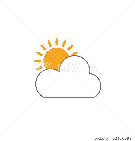 Sun cloud icon design template vector isolatedのイラスト素材 [62326695] - PIXTA