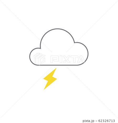 Thunder cloud icon design template vector isolated 62326713