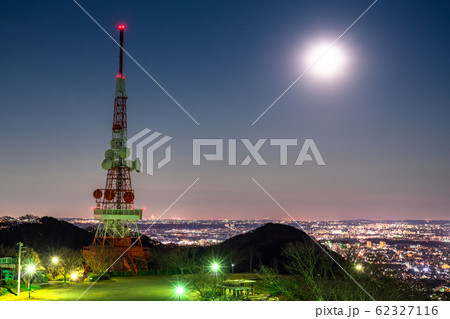 《神奈川県》湘南平の夜景・満月の夜 《神奈川県》湘南平の夜景・満月の夜 62327116