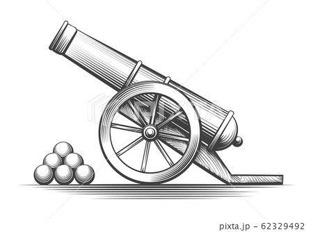 Cannon weapon firingのイラスト素材 [62329492] - PIXTA