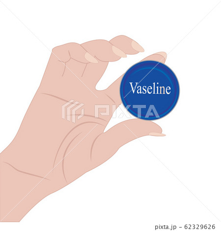 Tin of Vaseline in a hand 62329626