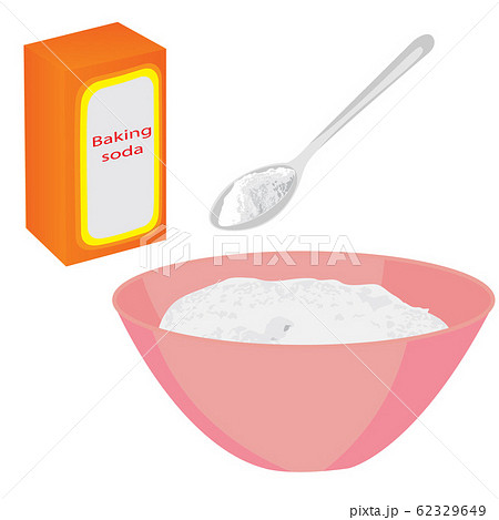 Baking soda vector illustration on a white background Baking soda vector illustration on a white background 62329649