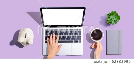Person using a laptop computer Person using a laptop computer 62332999