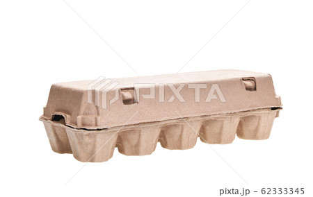 chicken eggs in ecological cardboard box isolated 62333345