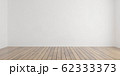 Empty white wall and wooden floor copy space background 3d render illustration 62333373