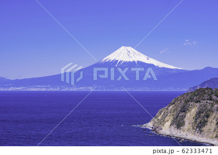 (静岡県)西伊豆・恋人岬から望む、富士山 (静岡県)西伊豆・恋人岬から望む、富士山 62333471