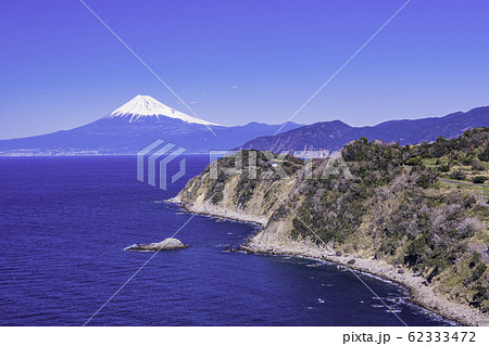 (静岡県)西伊豆・恋人岬から望む、富士山 (静岡県)西伊豆・恋人岬から望む、富士山 62333472