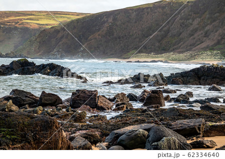Kinnagoe bay in County Donegal, Inishowen has an extraordinary selection of colourful stones- Ireland 62334640