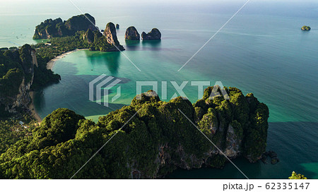 aerial view landscape of Mountain and Beach or 62335147